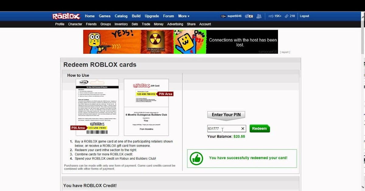 Gift Robux - roblox redeem card generator 2018