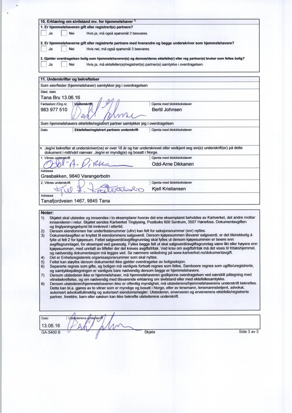 Utfylling av skjøte veiledning