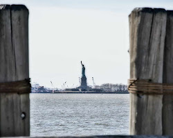 Battery Park view of Statue of Liberty, New York City