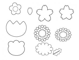 驚くばかり花 壁面 型紙 最高の花の画像