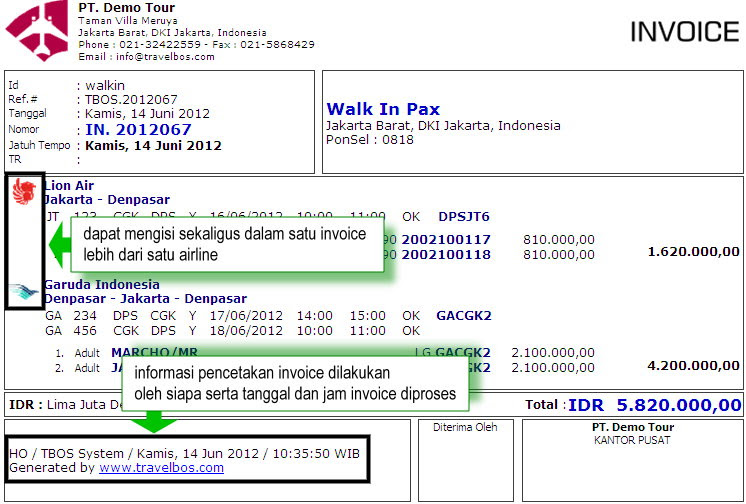 Contoh Invoice Pengangkutan - 600 Tips