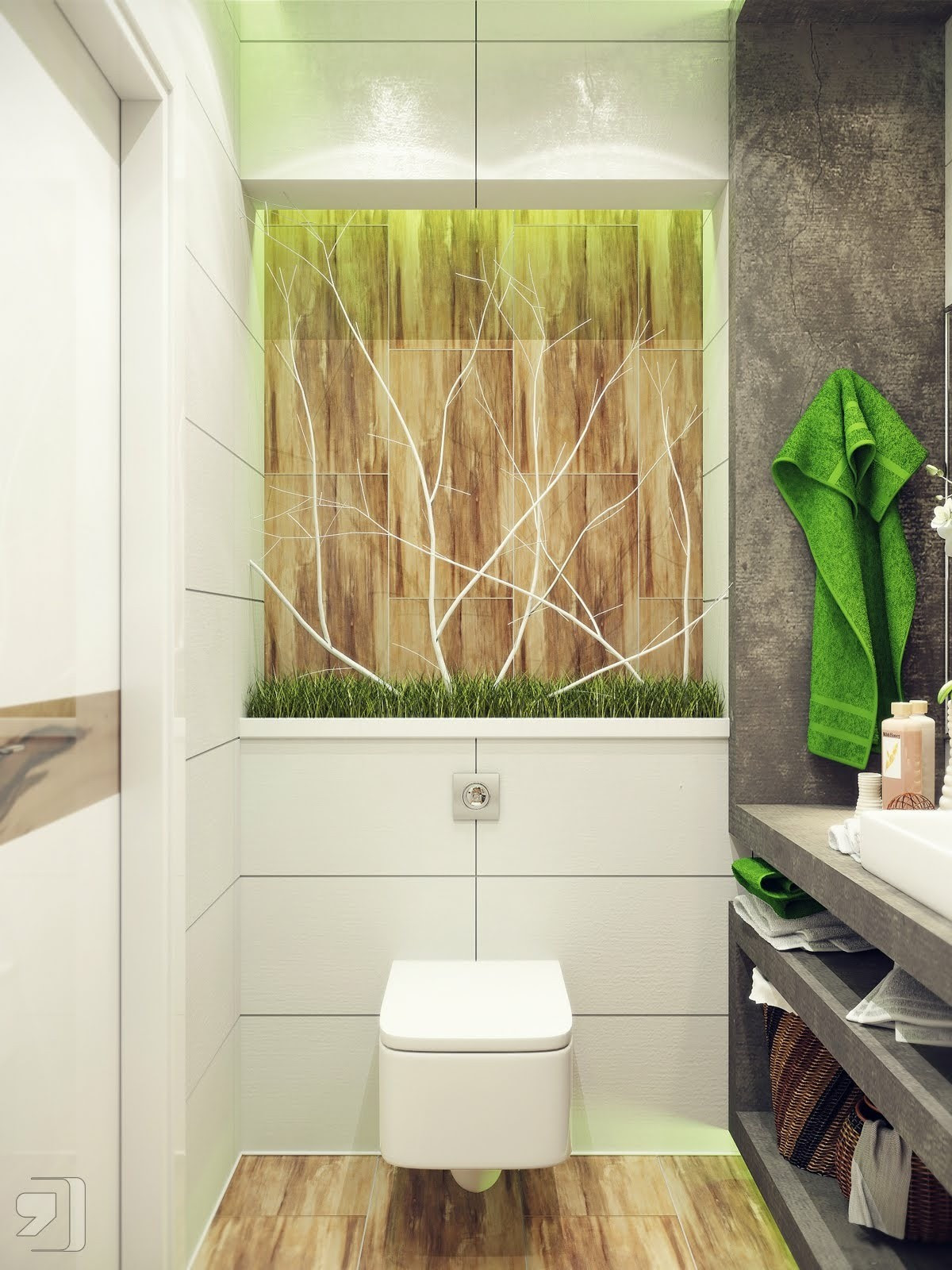 This is a nice small modern farmhouse bathroom. Small Bathroom Design