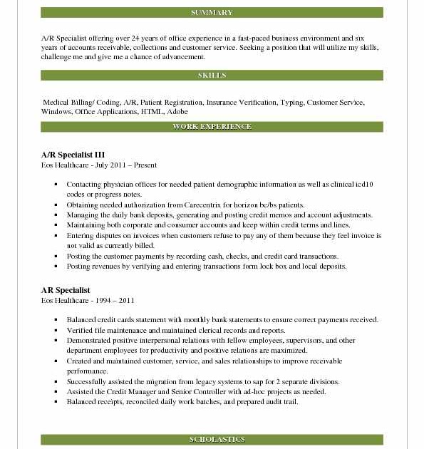 Sample Resume For Accounts Receivable Collections For Home Care / Collections Coordinator Resume ...