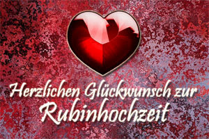 Aber was hat der rubin damit zu tun? Rubinhochzeit Gluckwunsche Zum 40 Hochzeitstag