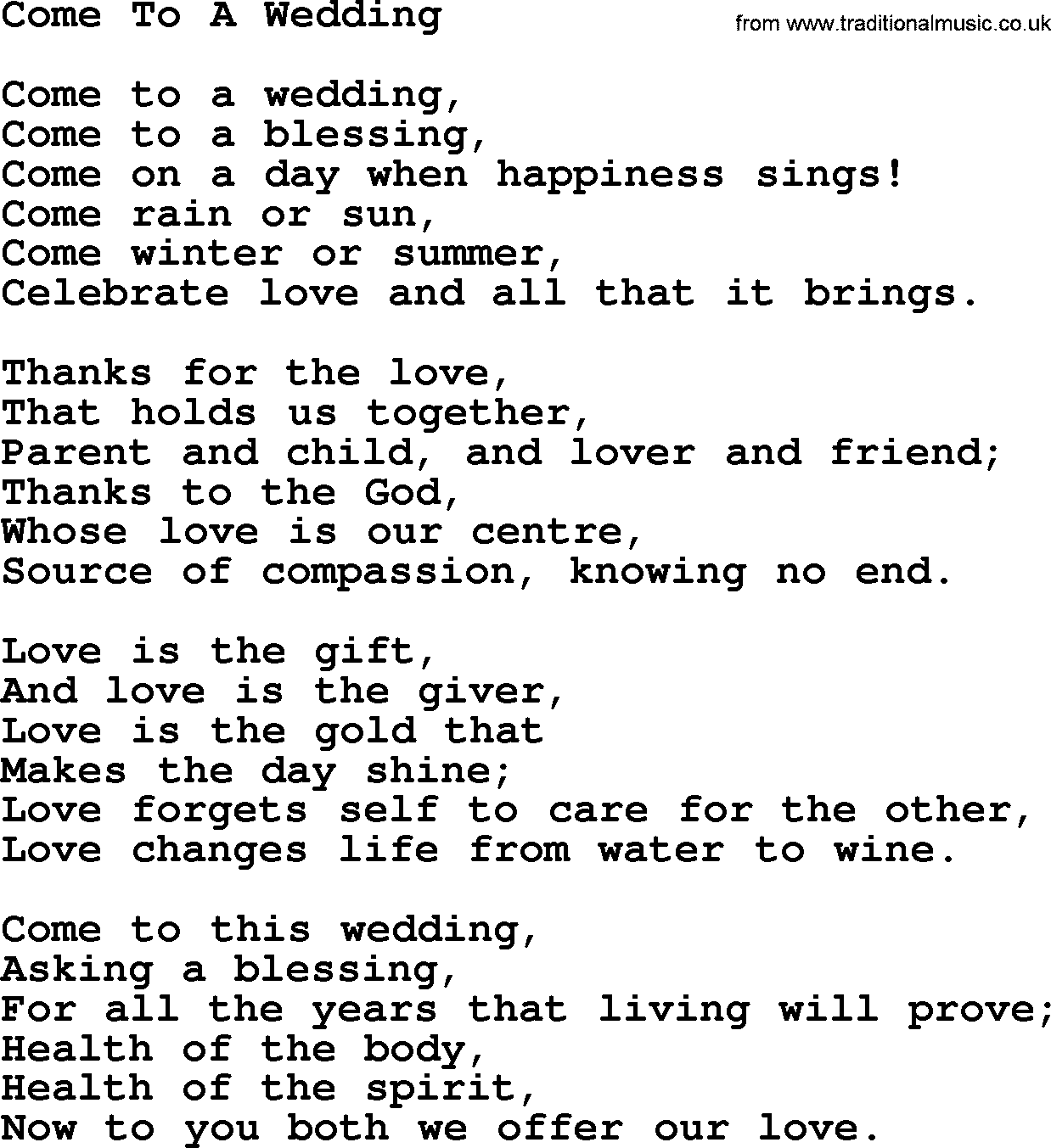 Christian Wedding Song I Do Love You Lyrics And Chords Lyricswalls