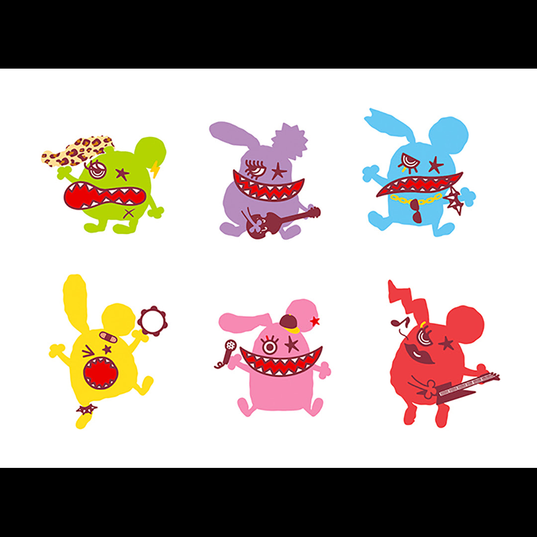 コンプリート キャラクター Little Glee Monster キャラ 無料の画像を持つイラスト