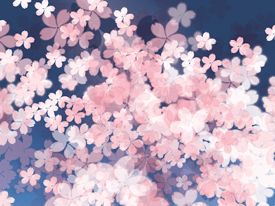 和風 夜桜 壁紙 イラスト 191599