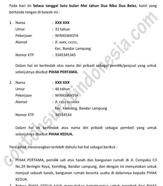 Contoh Surat Jual Beli Mobil - Contoh 0917