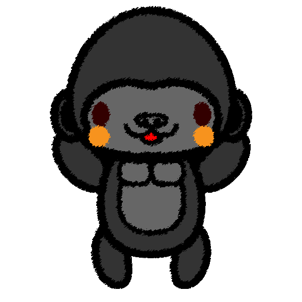 美しい花の画像 エレガントかわいい ゴリラ イラスト 手書き