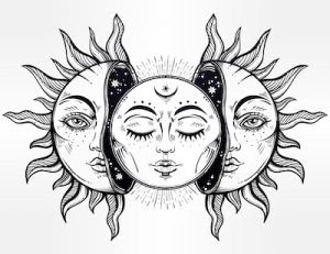 [最も共有された！ √] 太陽 月 イラスト かっこいい 302452