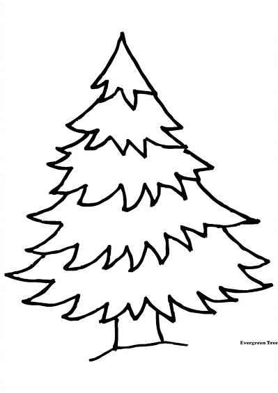 36 Gambar Pohon Natal Kartun Hitam Putih