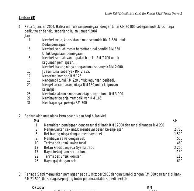 Contoh Soalan Lejar - Lauras Stekkie