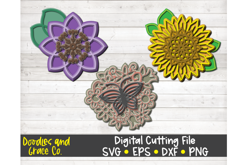 Download 3D Butterfly Mandala Layered Svg - Free Layered SVG Files