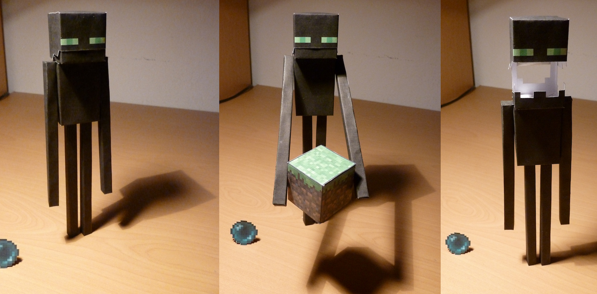Papercraft minecraft enderman, minecraft enderman Paper 