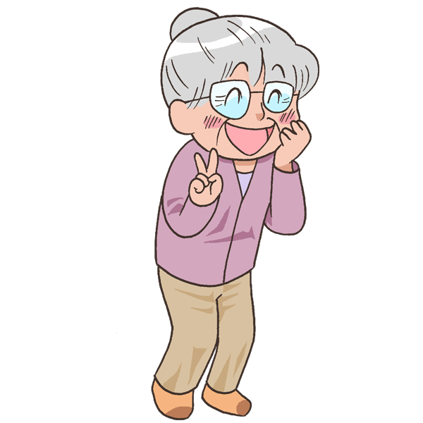 かわいい動物画像 最高ばあちゃん イラスト