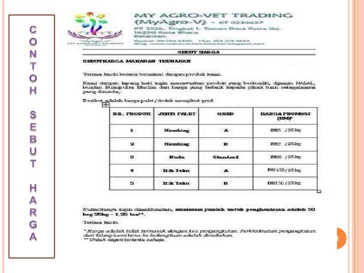 Surat Rasmi Sebut Harga - Yerotoh