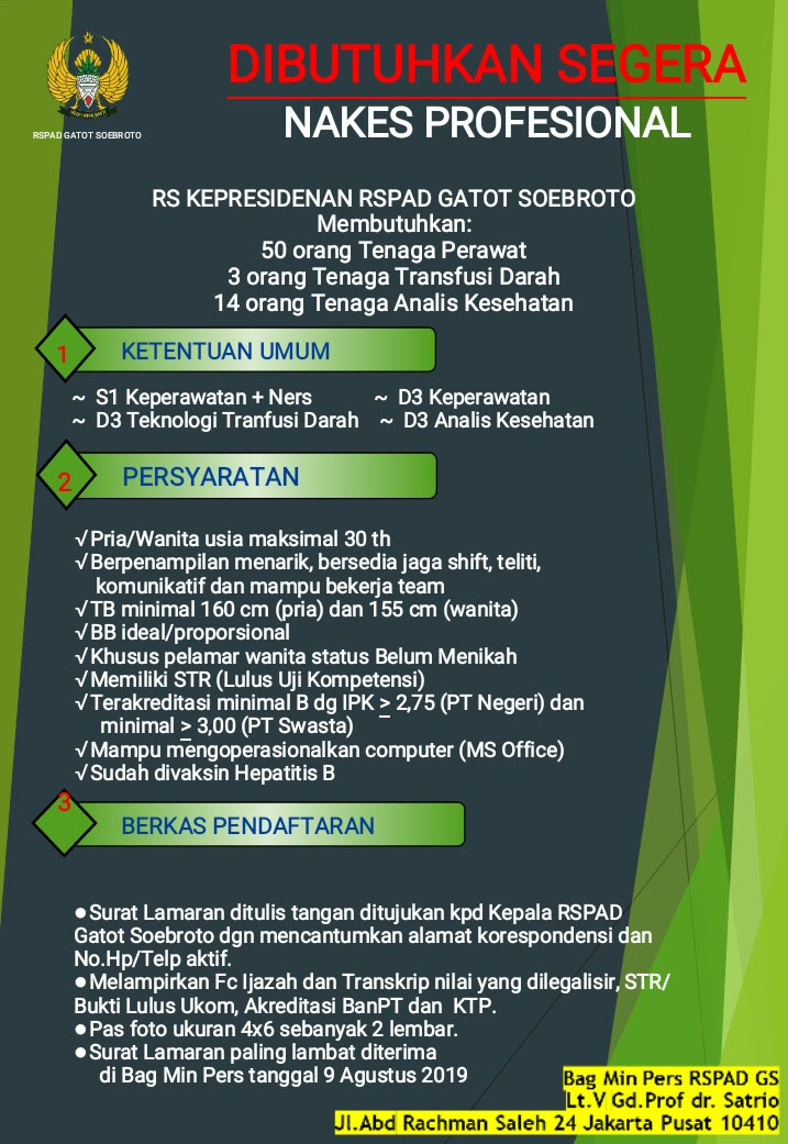 Info pendaftaran lebih lanjut pada akun ig @pelni162 dan. Lowongan Kerja Program Studi Diploma Iii Keperawatan