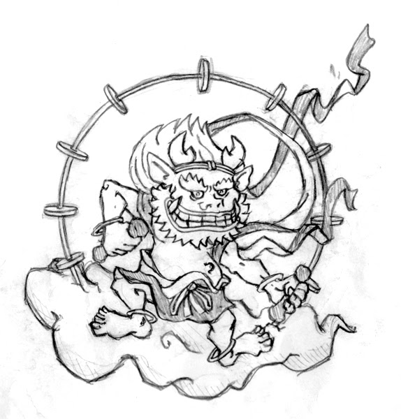 上かっこいい イラスト 風神 雷神 無料イラスト集