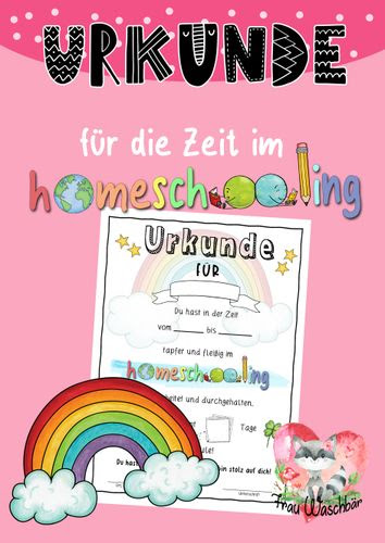 Die fertige urkunde für das kind ausdrucken. Urkunde Homeschooling Fernunterricht Fur Schuler Unterrichtsmaterial Im Fach Fachubergreifendes