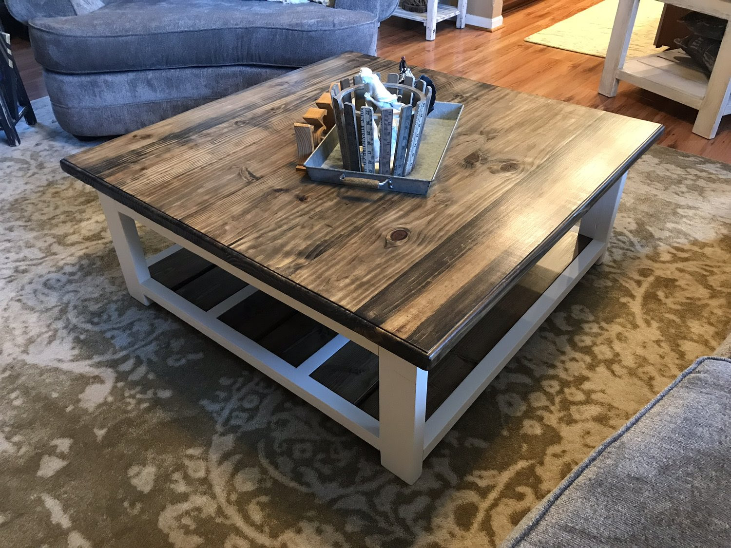 Free and easy diy plans showing you exactly how to build a square coffee table with a planked top. Diy Farmhouse Coffee Table 731 Woodworks We Build Custom Furniture Diy Guides Monticello Ar