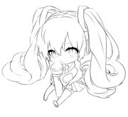 無料ダウンロード 初音 ミク 線画 3854 塗り絵 初音 ミク 線画 フリー