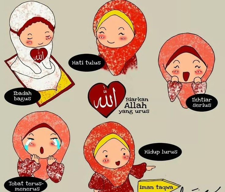 52 Koleksi Spesial Gambar Kartun Muslimah Ikhlas