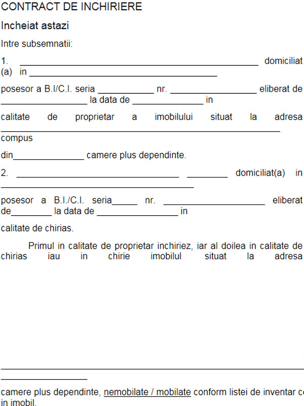 Acte Necesare Model Cerere Reziliere Contract Comodat