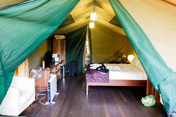The tents include deluxe queens beds, excellent decks with top views and outstanding interior design. My 30th Birthday Glamping Dear Chibi