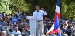 François Fillon lors de son meeting à Sablé-sur-Sarthe le 28 août