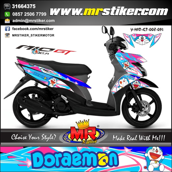 Inilah 27 Stiker  Doraemon  Motor Mio