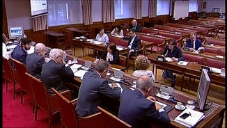 Reunió de la Comissió de Pressupostos al Senat 