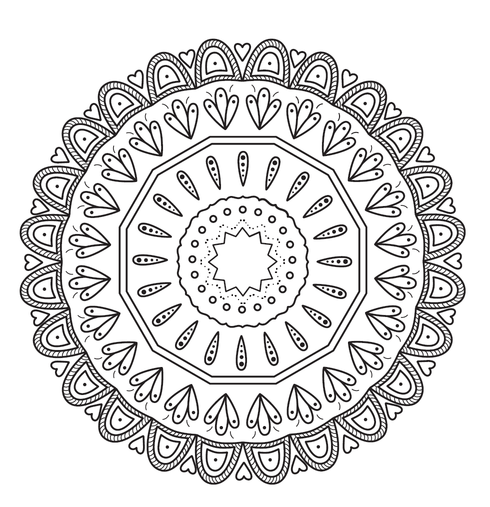 Mandalas made with flowers and their petals. Free Printable Mandala Flower Coloring Page Seeing Dandy