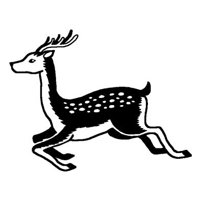 すべての動物の画像 綺麗な鹿 イラスト 白黒