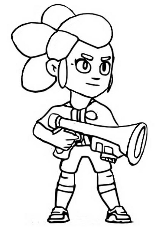 Brawl Stars Psg Shelly Coloring Pages Coloring And Drawing - shelly brawl stars star