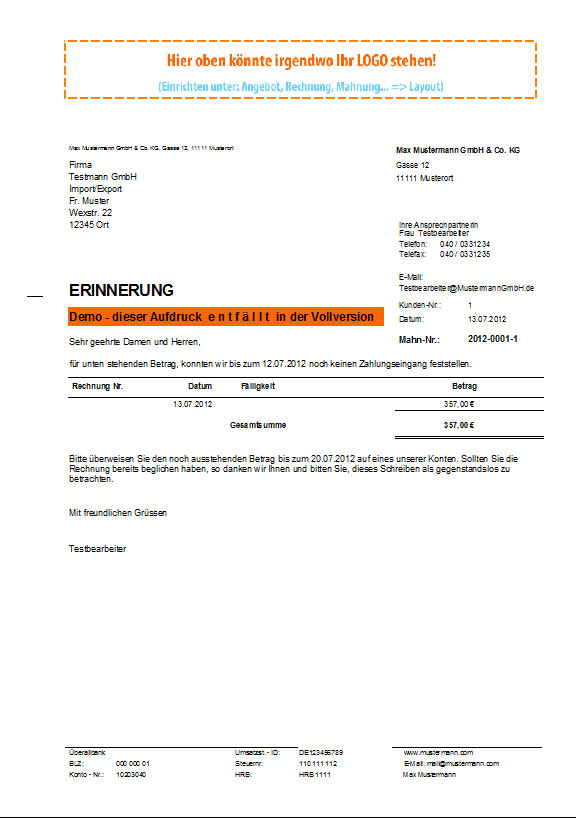 So wird diese wirkungsvoll und korrekt erstellt. Rechnungsprofi Mahnungen Drucken Mahnwesen Verwalten Mahnungen Erfassen Mahnungen Betrachten Schreiben Drucken