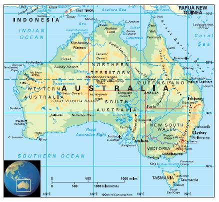 Map Of Australia Tropic Of Capricorn Australia Moment