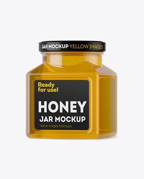 Download Download 100ml Glass Pure Honey Jar Clamp Lid Mockup Half Side View High Angle Shot Yellowimages ...