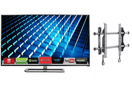 Vizio M492I-B2 49in LED Smart HDTV with Chief Universal Low-Profile Wall Mount