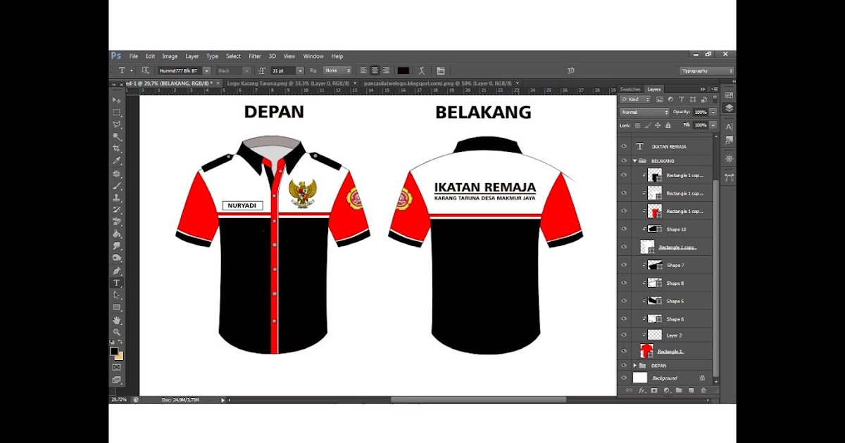 Kumpulan Cara Desain  Baju  Pdh Di Photoshop 1001desainer