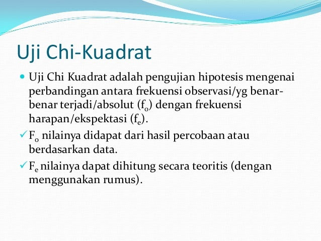 Contoh Hipotesis Uji Chi Square - Contoh Moo