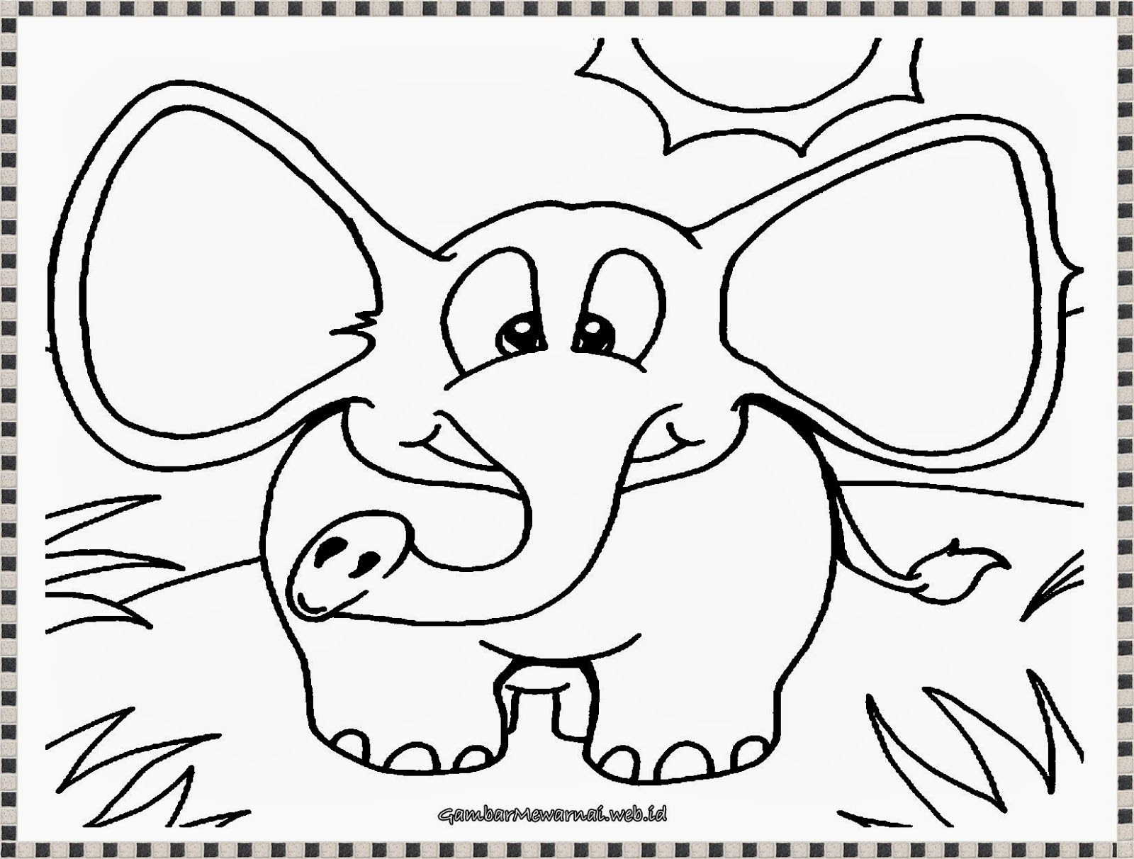  Gambar  Gajah  Untuk Mewarnai Anak Tk GAMBAR  MEWARNAI HD