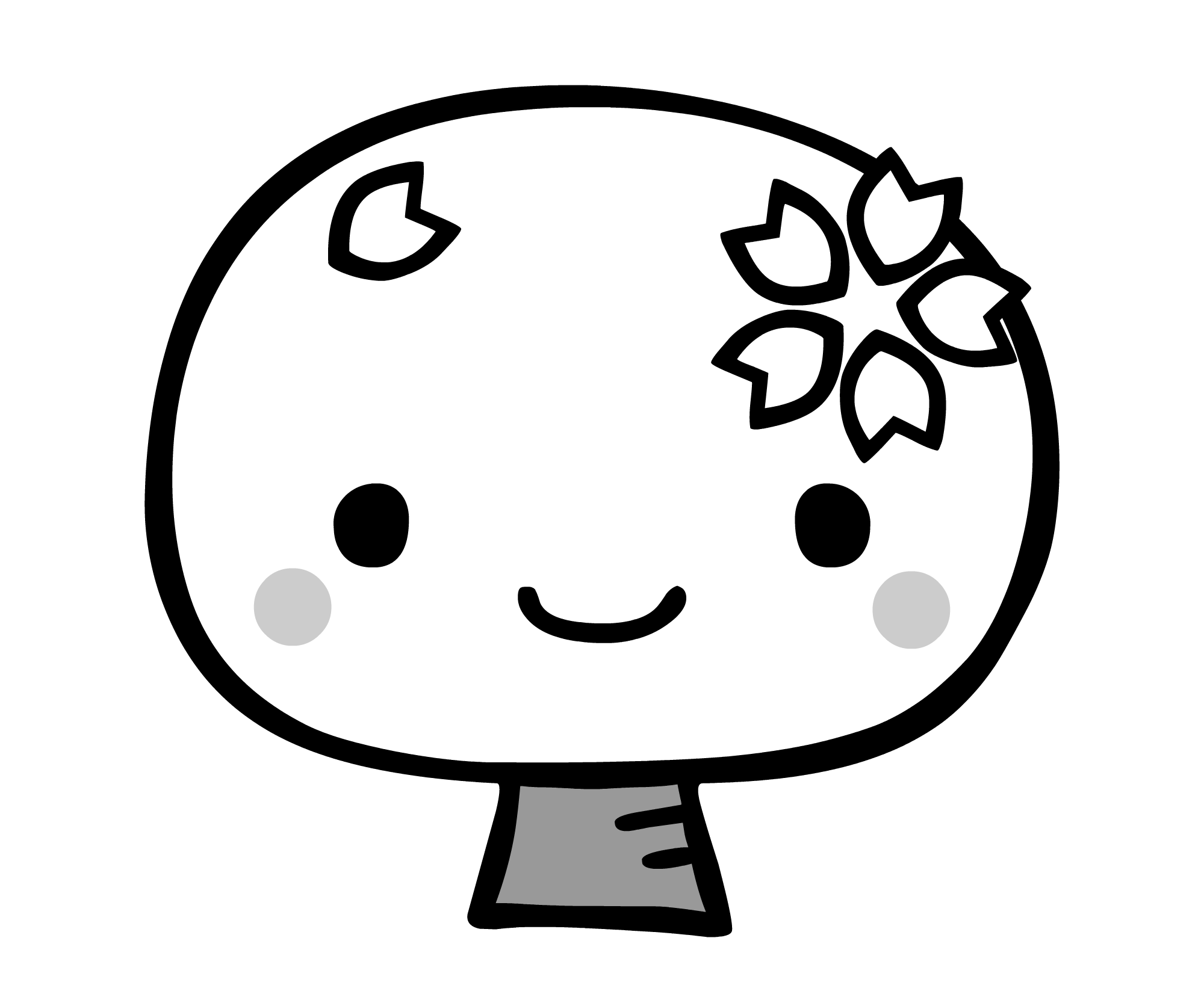 美しい花の画像 75 白黒 かわいい イラスト
