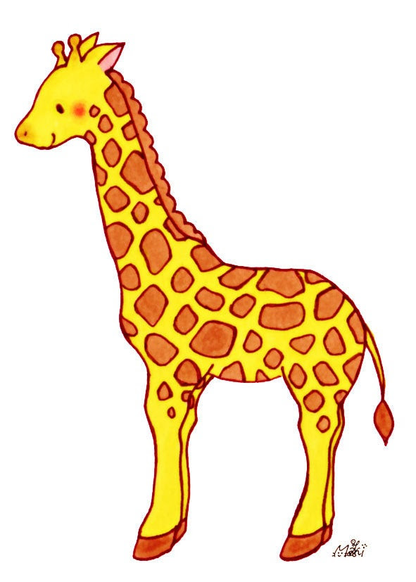 最高のイラスト画像 心に強く訴えるキリン イラスト フリー素材