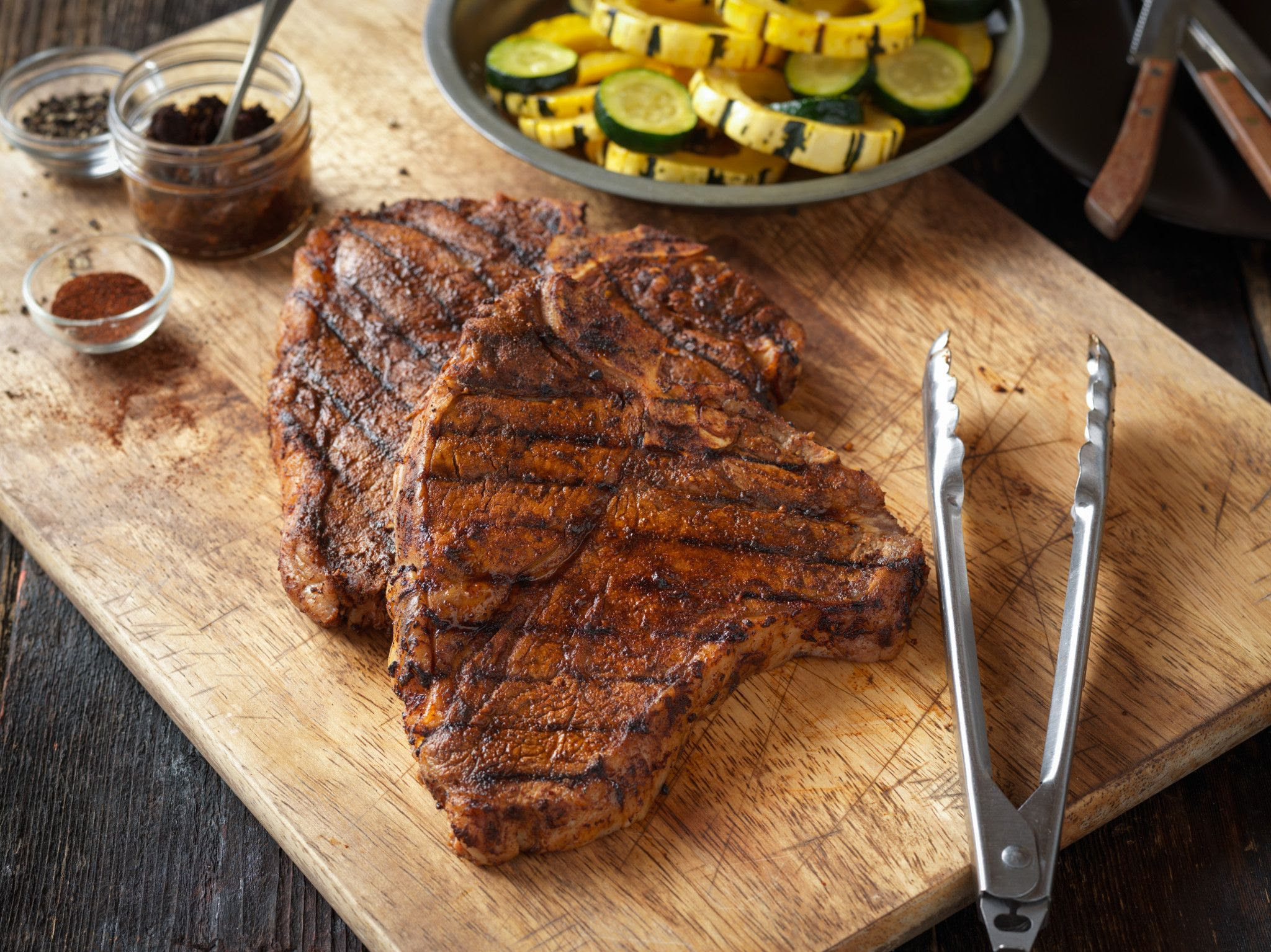 Use a combo grilling method for a combo steak: Grilled T Bone Steaks With Bbq Rub
