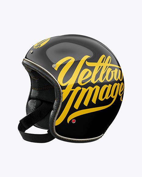 Download Vintage Motorcycle Helmet Mockup - Left Half Side View PSD ...