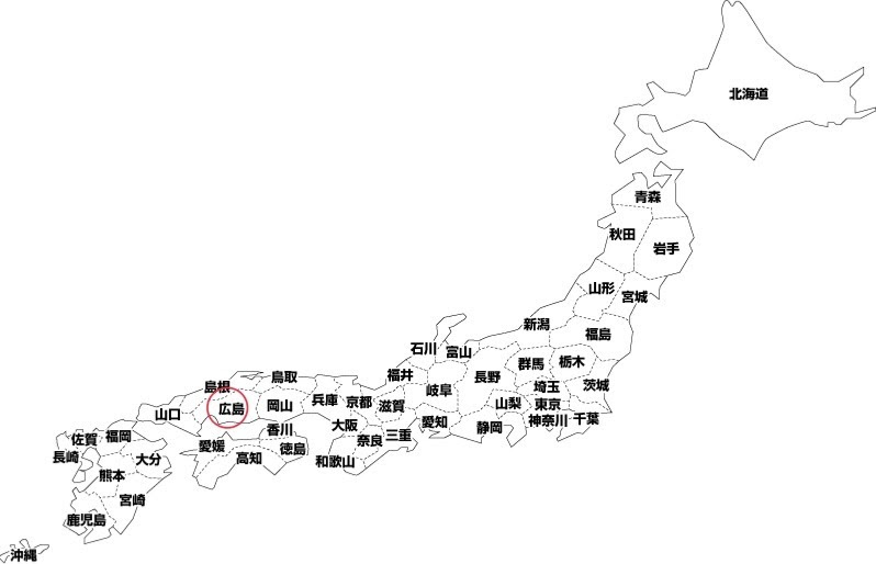 50 日本地図 県名入り 花の画像