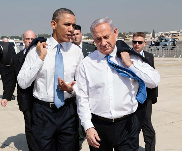Barack Obama and Benyamin Netanyahu