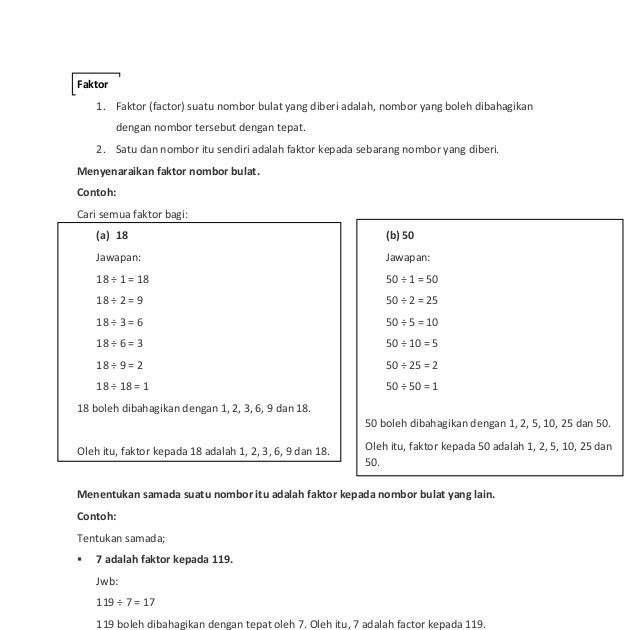 Jawapan Modul Matematik Tingkatan 1 - Contoh Diam