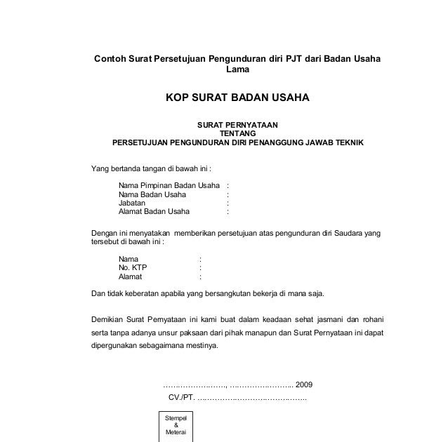 Contoh Surat Pengunduran Diri Sebagai Kuasa Hukum - Jobs 