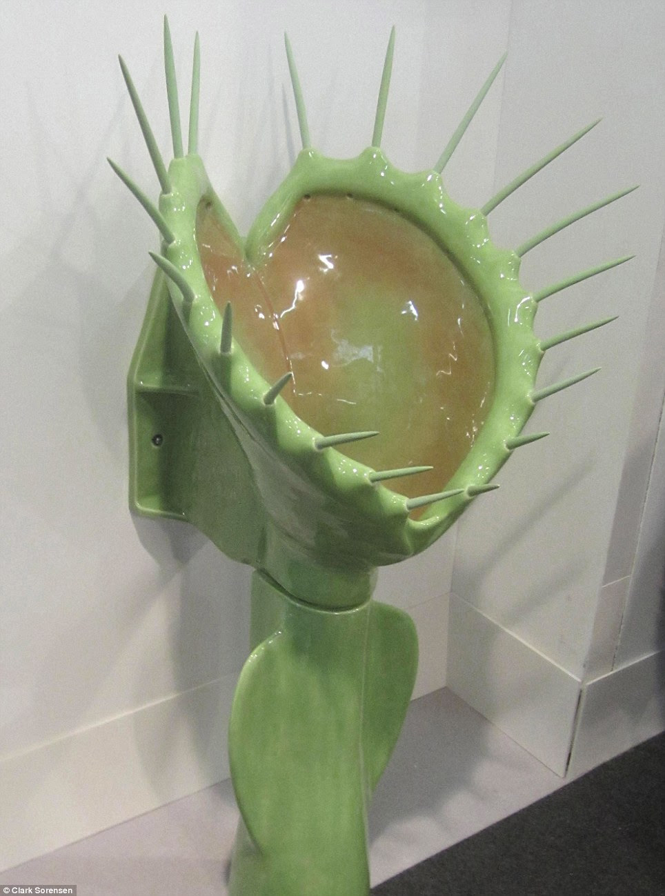 Ouch! This Venus Fly Trap urinal comes with a $11,500 price tag and a full set of spikes, but fortunately for its future users, they are made of silicone rubber